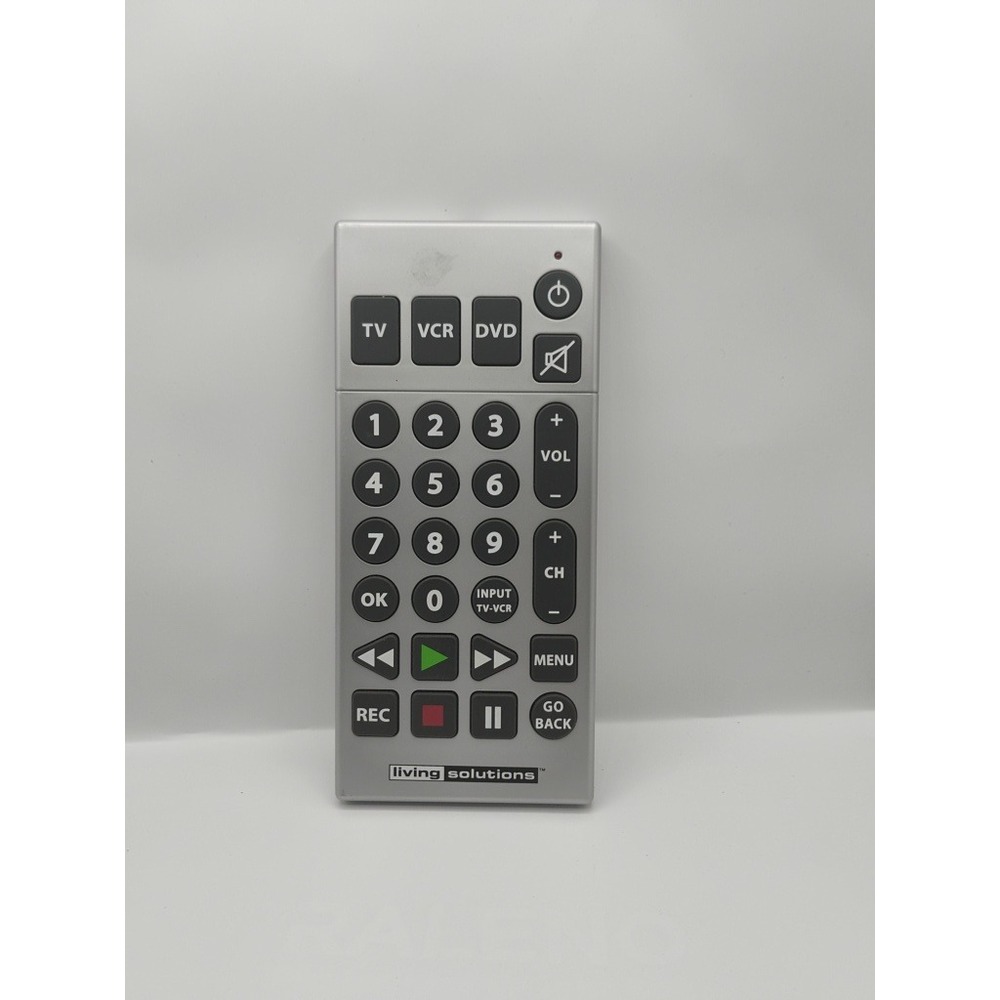 Living Solutions Universal Remote Control Senior Silver Excellent Large Button